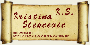 Kristina Slepčević vizit kartica